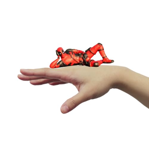 Image of FUNFOB Superhero Action Figure Collectible Set of 3 for Car Dashboard Office Desk or Study Table Decor PVC Multicolour | Deadp-ool Set of 3 AA