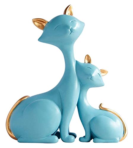 Statue de table artisanale en résine de haute qualité avec chats miniatures