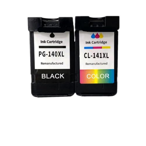 VortexLumen Cartucho de Tinta PG140 CL141 de Repuesto para PG140 CL141, Compatible con MG2580 MG2400 MG2500 IP2880 MG3610 MG3510(1 Set)
