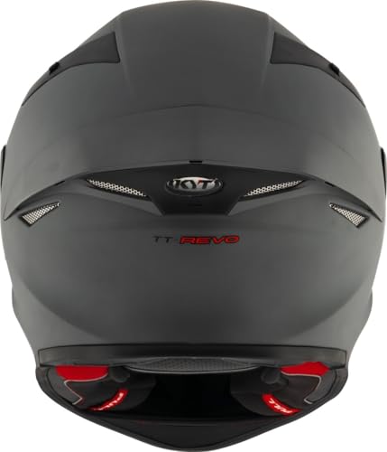 Casque KYT TT-Revo Plain gris mat aux finitions premium