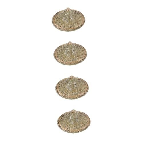 Chapeau de bambou tissé et casquettes de protection solaire à large bord