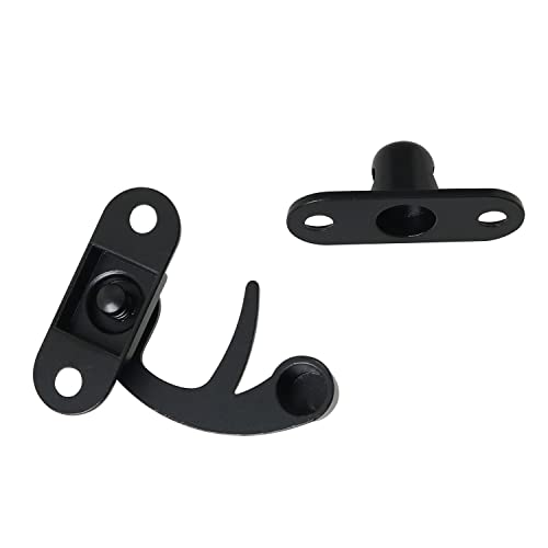 Image of 4PCS Black Padlock Hasp Hook Lock Antique Hook Hasp Latch for Jewelry Box Cabinet Toolbox Suitcase