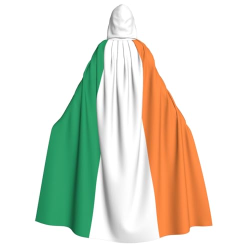 KKAFGBV Bata con capucha para adultos con capucha impresa de bandera irlandesa unisex adecuada para cosplay de Navidad