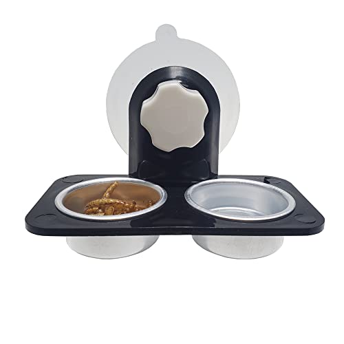 MRTIOO Crested Gecko Food and Water Feeding Metal Cups, Reptile Feeder Bowls, for Lizard and Other Small Pet Ledge… - Image 7