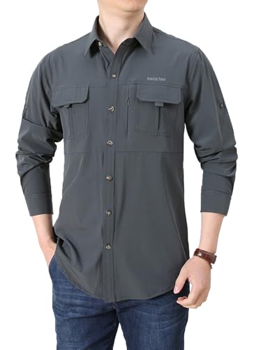 Listado de Ropa de Pesca para Hombre Top 5. 48 UTHBVSVK Camisa de Pesca con protección Solar para Hombre,Camisa Manga Larga,para Trabajo, con diseño de Espalda Transpirable, Secado rápido, (MX/US, Alfa, Mediano, Grande,...