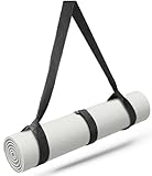 MRZZATA Yoga Mat Carrier Strap Long - Adjustable Thick and Wide Strap for Carrying Mat or Stretching, Black