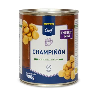 Champiñones Chef – Enteros y Laminados, Versatilidad y Sabor para tus Platos (3 LATAS, Champiñón blanco mini entero 420g.)