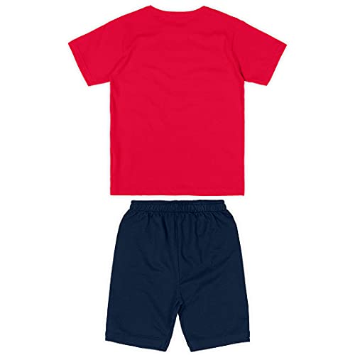 Conjunto camiseta + bermuda em moletom leve Marisol Play meninos, Vermelho, 6