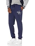 Calvin Klein Monogram Logo Fleece Joggers Peacoat