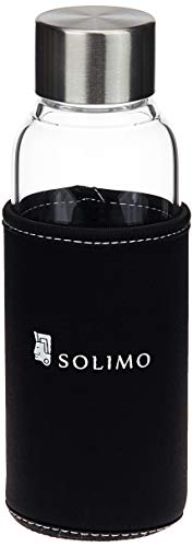 Image of Amazon Brand - Solimo SOL-HK-BRGN20-VV Stainless Steel Bottle, 450ml, 1 Water Bottle, Black