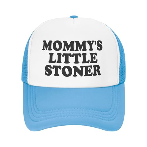 Mommy's Little Stoner Mesh Toddler Hat Sun Protection Baby Boy Baseball Cap for Outdoor Beach Kids