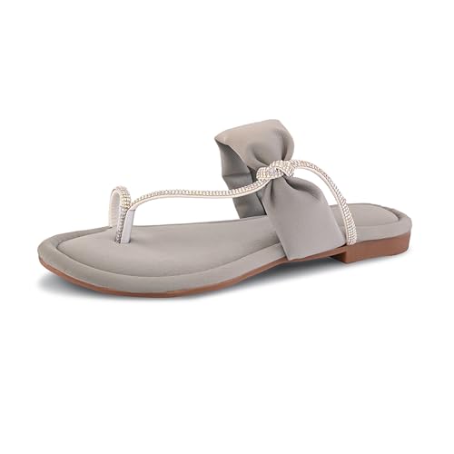 Image of Centrino Women's Slide Sandals | Stylish Slip-On for Ladies | T-Strap Cushioned Footbed for Comfort | Elegant & Trendy Braided Strap Flip Flops | Lightweight Casual Summer Slides (9311)