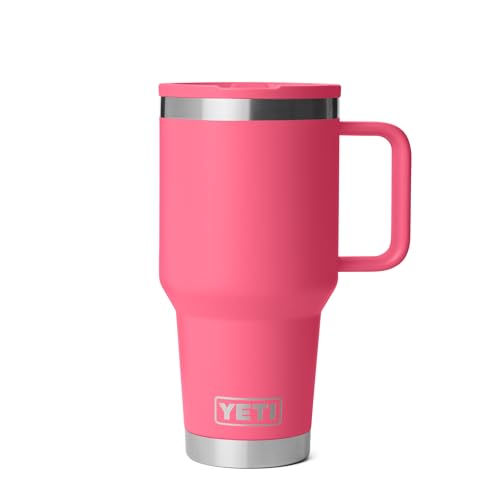 YETI Rambler 30 oz Travel Mug with Flip Straw Lid – Stainless Steel, Vacuum Insulated, Leakproof, Cup Holder Friendly, Tropical Pink - image 1