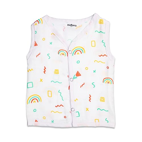 Image of Kidbea Unisex Baby Muslin Jhabla with Cute Prints | Summer Jhabla Shirt | Soft, Comfortable & Lightweight for Newborn & Infants