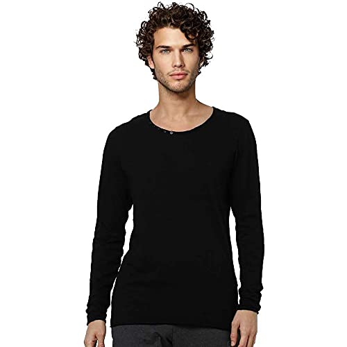 Image of JACK & JONES Men's Solid Regular Fit U-Neck T-Shirt