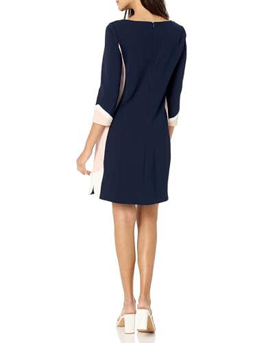 Vince Camuto Women's Boat Neck Shift Dress with 3/4 Sleeves