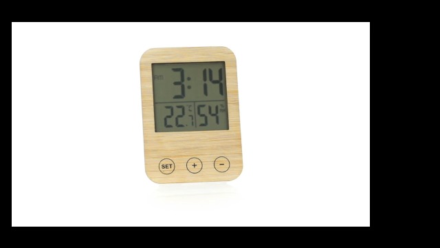 Bamboe Weerstation met Thermometer en Hygrometer