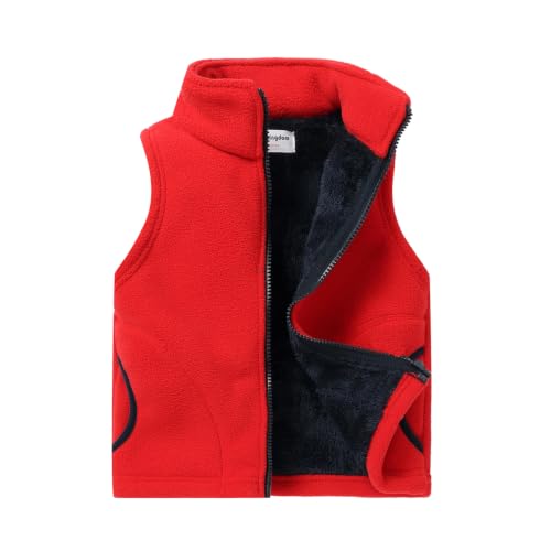 Image of Mud Kingdom Boys Girls Polar Fleece Vest Winter Thick Warm Outerwear Funny Cartoon