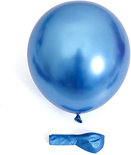 Image of Toyshine Blue Metallic Balloons for Party 50 pcs 12 inch Thick Latex balloons for Birthday Wedding Engagement Anniversary Festival Picnic Family Party Decorations-Blue
