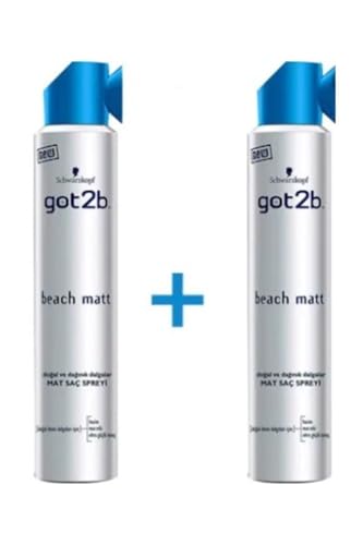 Saç Spreyi, Got2B Beach Matt, Mat Görünüm, Orta Tutuculuk, 2'li Set expinda003