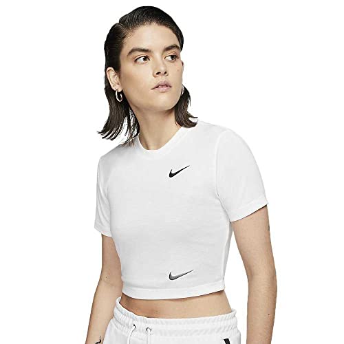 Nike W NSW Tee Essntl Icon Futura t-shirt col rond en coton noir