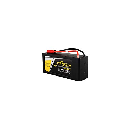 TATTU Plus 22000mAh 22.2V 25C 6S1P LiPo Smart Battery Pack with AS150 + XT150 Plug for UAV