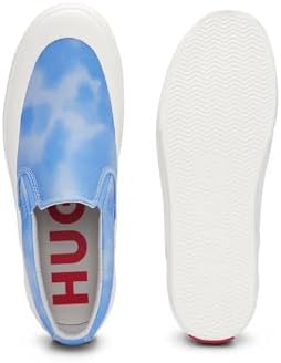 Mocassins HUGO Hommes En Cuir Suédé - Message Emblématique - Semelle Caoutchouc - Élastique