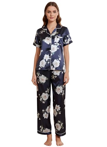 Image of Women Lycra Night Suit Set | Premium Soft Nightwear Pajama Set | Stylish Comfortable Sleepwear for Ladies | Elegant Lounge Wear Night Dress