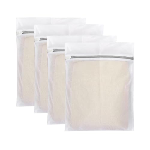 JCUGSBS 4 Unidades Bolsa Lavadora Red ropa delicada, Bolsa Colada Red Lavadora con Cremallera, bolsas para lavar ropa en lavadora, bolsa zapatillas, Sujetadores, Lencería, Calcetines