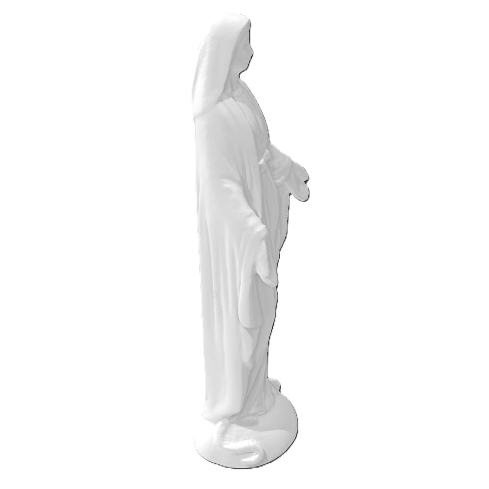 Estatua Virgen María Znet3D 5.5 in Blanco PLA miniatura 3