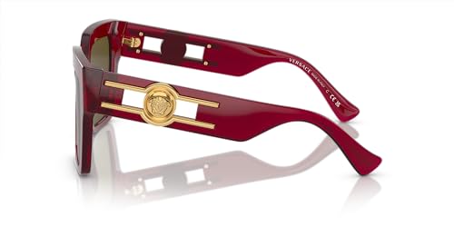 Versace Woman Sunglasses Bordeaux Frame, Dark Brown Lenses, 54MM2