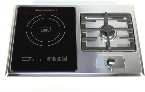 TI-1+1B 25-Inch Built-In Dual Burner Cooktop, Single Induction and Gas Combination, 1750W, UL858 Certified
