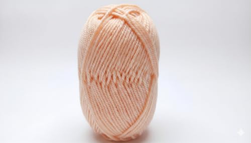 Image of Vardhman Magnus Knitting Yarn 100% Acrylic Bulky 4Ply Yarn (Pack of 1 Ball - 100g) - Knitting & Crochet Yarn for Winter Sweaters, Scarves, Blankets | Hypoallergenic, Hand Wash - Peach