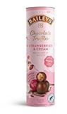 Baileys Chocolate Truffles Tubo con Praline di Cioccolato a Latte Ripieni di Crema Baileys con Cuore di Fragola e Panna 320g