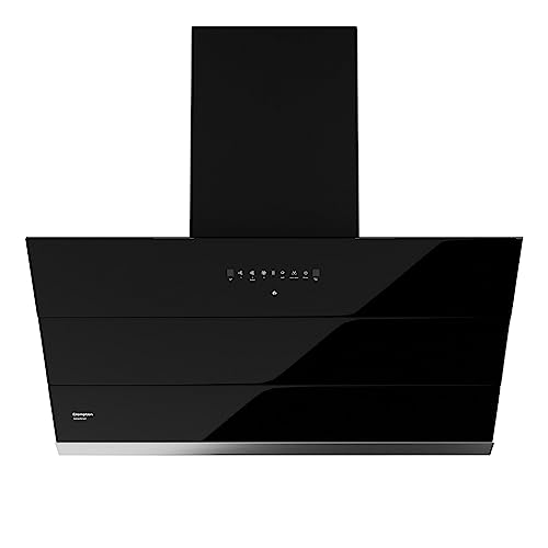 Image of Crompton SensoSmart Inclined 90cm Filter less Auto Clean Wall Mounted Chimney Black 1530 CMH - CHD-SSI90FLE-MBL