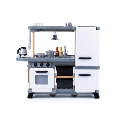 Step2 Harmony Kids Kitchen Playset, Indoor Kitchenette, Interactive Play with Lights and Sounds, Made of Durable Plastic, Includes 25 Piece Toy Accessories, for Toddlers 2+ Years Old