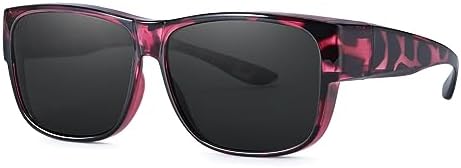 LVIOE Over Glasses Fit-over Sunglasses for Women/Men, Wrap Around Polarised Sunglasses for Driving 100% UV Protection