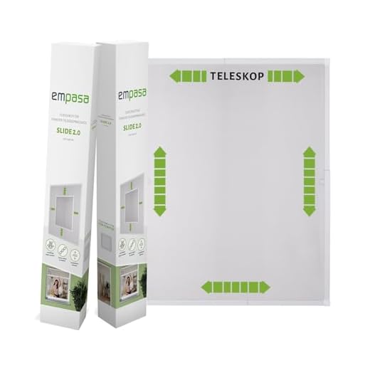 empasa Fliegengitter Teleskopbausatz SLIDE 2.0 für Fenster ohne Sägen ausziehbar Teleskoprahmen aus Aluminium Insektenschutz Mückengitter 120 x 140 cm, Farbe:weiß