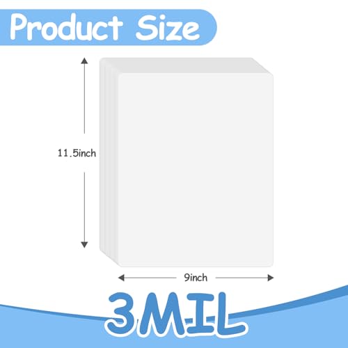 3 Mil Laminating Sheet, Clear Thermal Laminating Pouches Letter Size Plastic Laminator Sheets 9 x 11.5 Inch (3 mil / 500 pcs) image 3