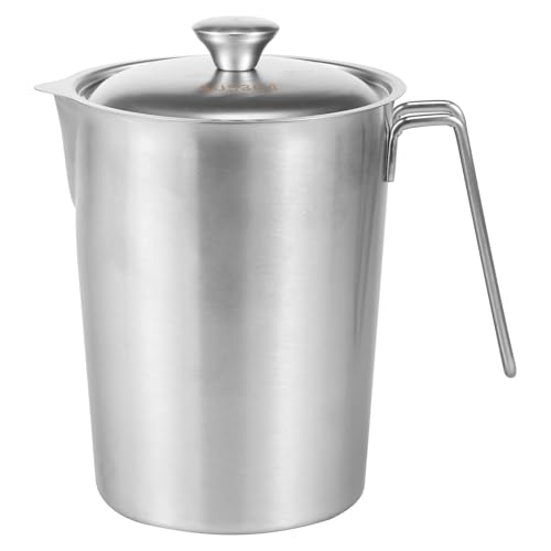 Jarra medidora de acero inoxidable 1500 ml con tapa miniatura 4