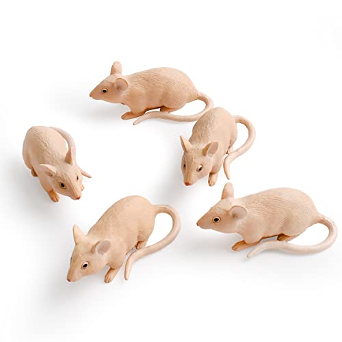 Bbiamsleep 5 Pcs Mouse Figurine Plastic Mouse Figurine Mini Rat Figure Fake Rat Simulation Mouse Model For Fairy Garden Birthday Halloween Christmas Props Anniversary Party Favor #TOP21
