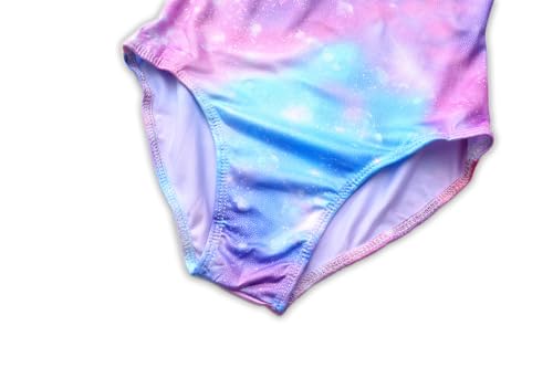 Image of iLover Girls Sparkle One Piece Swimsuits Crossback Swimwear Beach Bathing Suit with Adjustable Strap 4-10 Years
