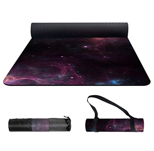 Nuveti Yoga Mat Eco Friendly Tpe Non Slip Fitness Exercise Mat With Carrying Bag,72"X24" Extra Thick 6Mm Exercise & Workout Mat For Yoga, Pilates Fitness And Floor Exercises #TOP1