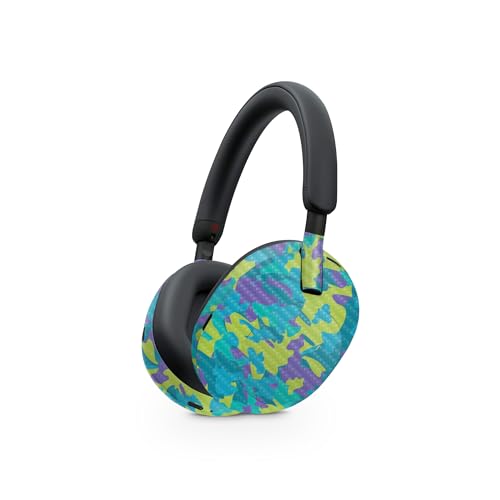 Image of MightySkins Carbon Fiber Skin Compatible with Sony WH-1000XM5 Headphones - Summer Camouflage | Protective, Durable Textured Carbon Fiber Finish | Easy to Apply