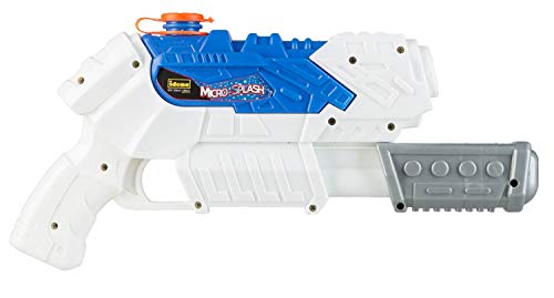 Idena 40426 - Idena 'Micro-Splash' water blaster, pistola de agua para niños, con función de bomba, aprox. 28 cm de altura, blanco, ideal para las vacaciones, en la playa o en la piscina