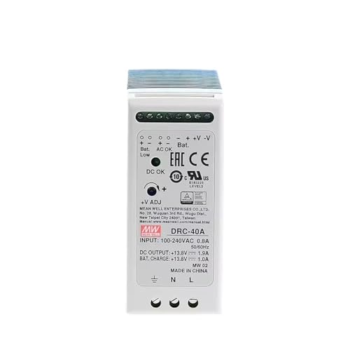 DRC-40B 40.02W Single Output with Battery Charger (UPS Function) DRC-40 27.6V/0.95A 27.6V/0.5A
