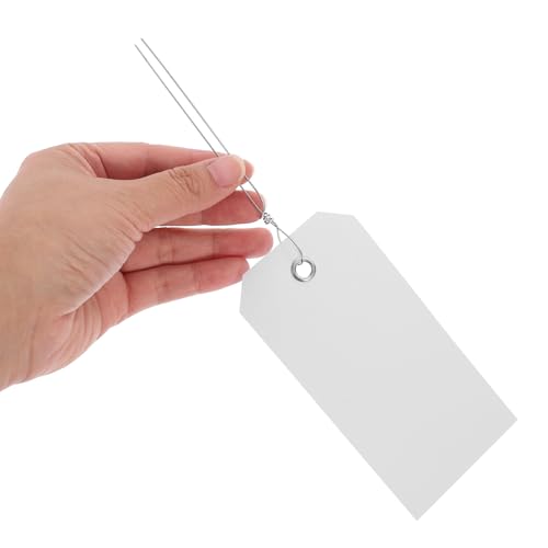 Étiquettes de bagage PVC blanc lot de 100 réutilisables pour voyage et paquet - 2