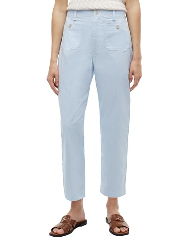 Image of Tommy Hilfiger Women's Twill Straight Chino Pants with Stretch Mid Rise Ankle Pants