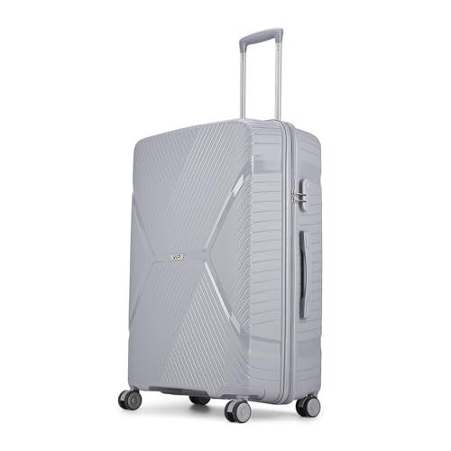 Image of VIP Engage Check-in Hard-Sided Trolley Bag - 76cm for Travel (Large, Light Grey)