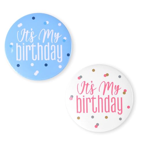 2 badges C'est mon anniversaire 2.24 po fête